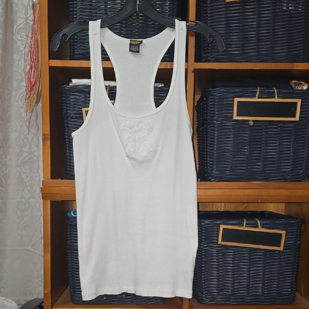 White Ribbed Tank Top - Picture 5 of 9